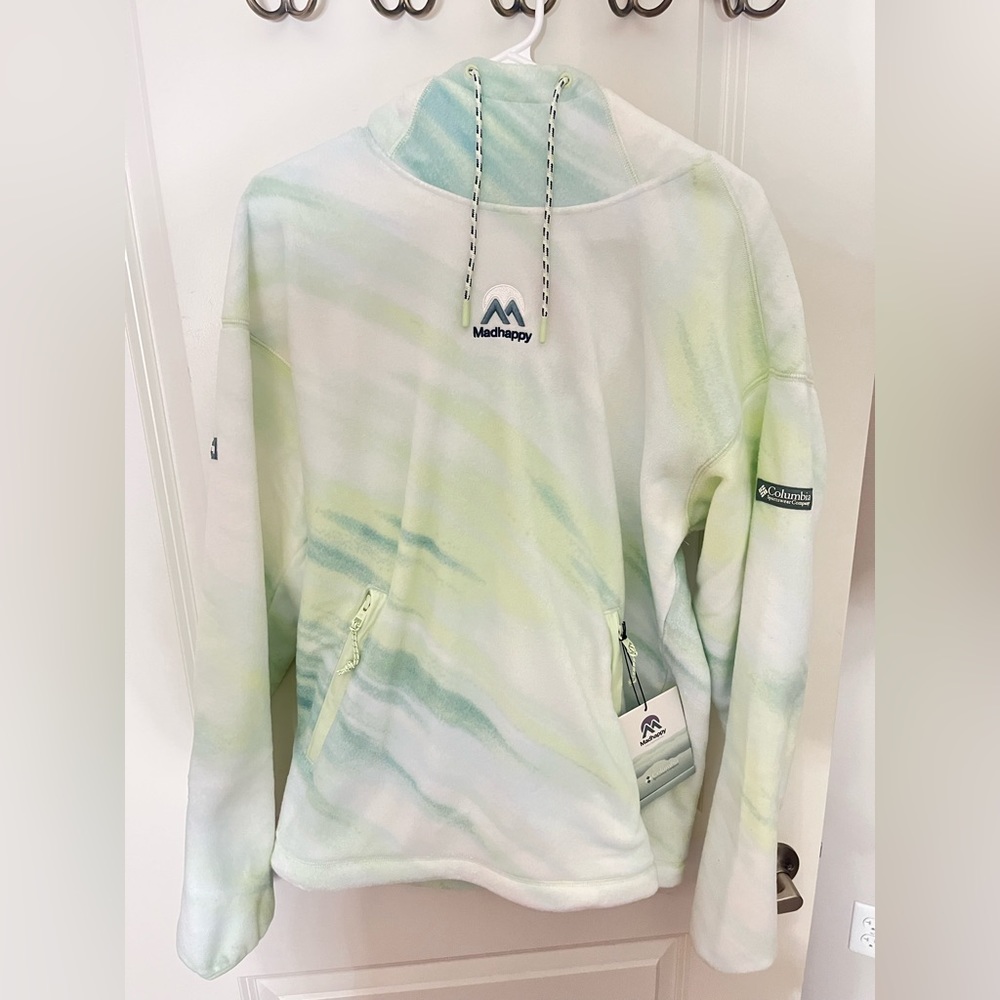 Columbia x Madhappy Mens MTR Lightweight Fleece Hoodie SZ Medium Lime Brand New